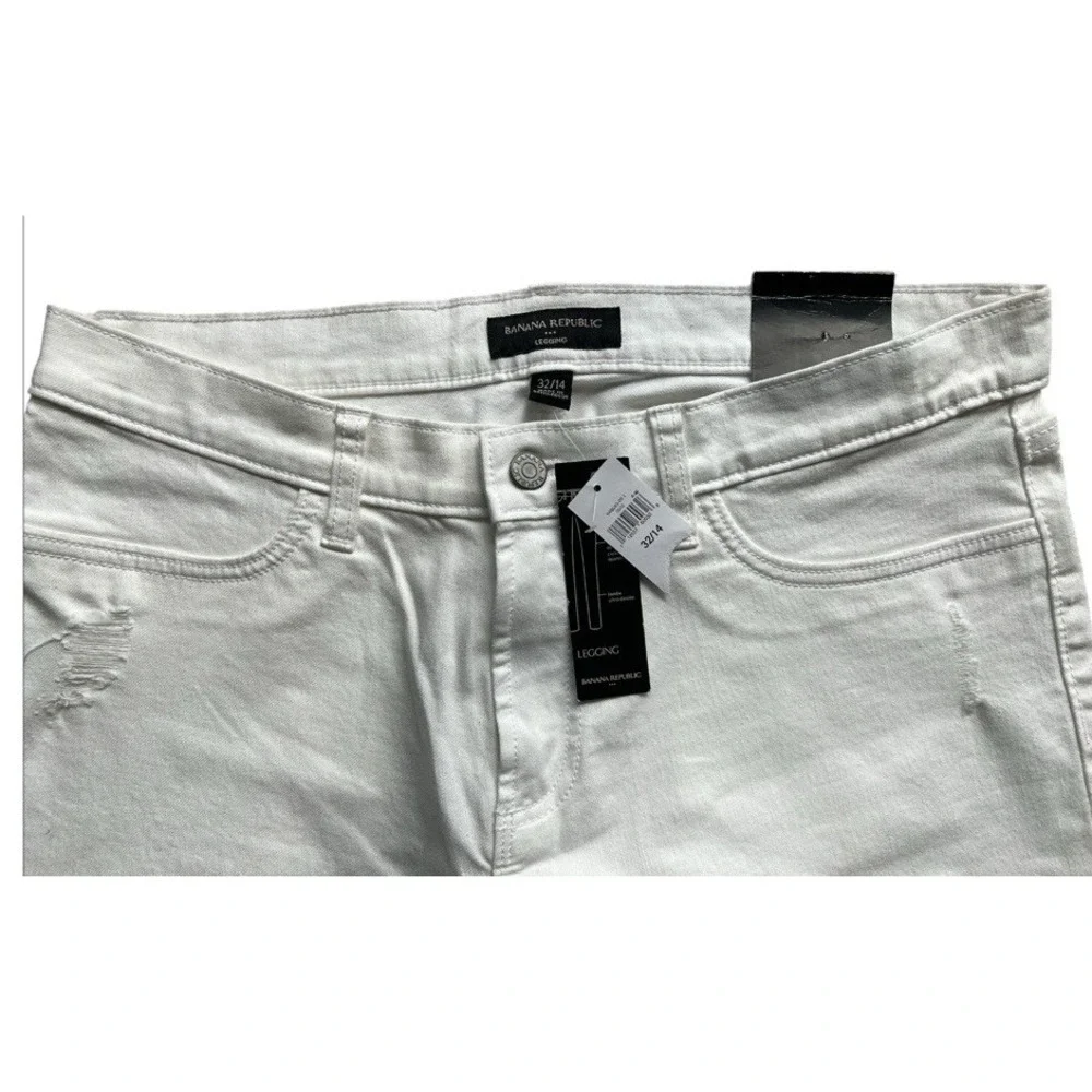 banana republic‎ 32/14 Leggings White Distressed